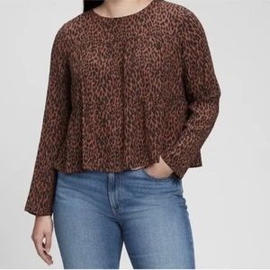Gap Printer Tiered Top - Tall Cheetah Print